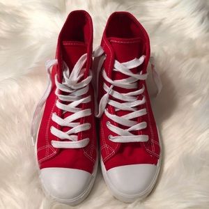 Forever 21 Shoes - Forever 21 Red High Top Sneakers Forever 21 Shoes - Forever 21 Red High Top Sneakers